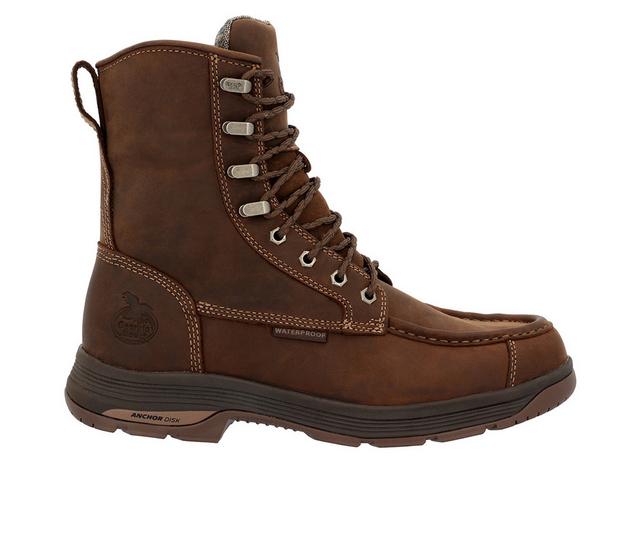 Men's Georgia Boot GEORGIA ATHENS SUPERLYTE LACE UP Work Boots in Brown color