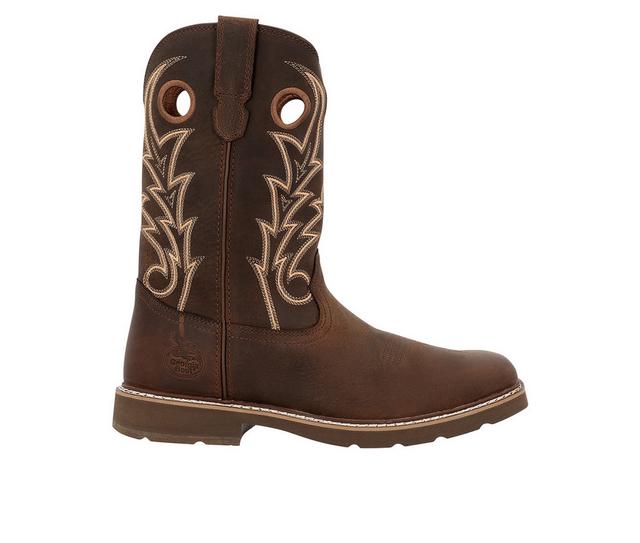 Men's Georgia Boot GEORGIA CORE 37 WESTERN SOFT Work Boots in Brown color