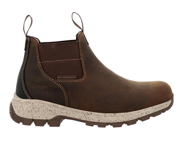 Women's Georgia Boot Georgia Women's Eagle Trail Alloy Toe Work Boots in Brown color