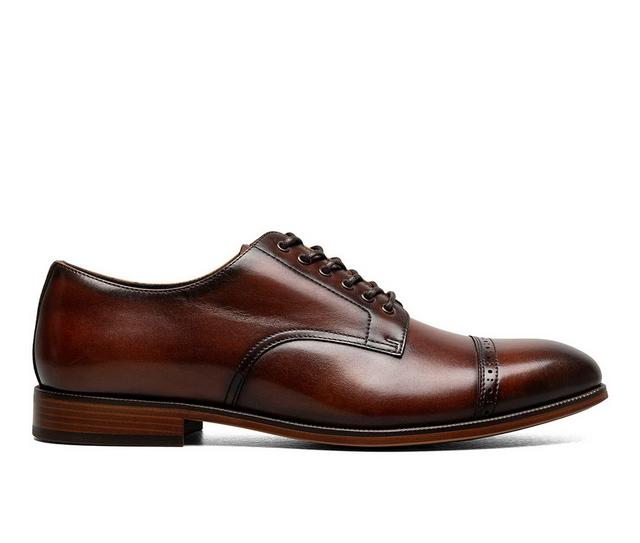 Men's Stacy Adams William Cap Toe Oxford Dress Shoes in Brown color