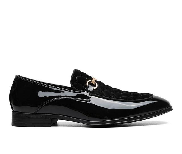 Men's Stacy Adams Sprague Moc Toe Slip On Dress Shoes in Black color