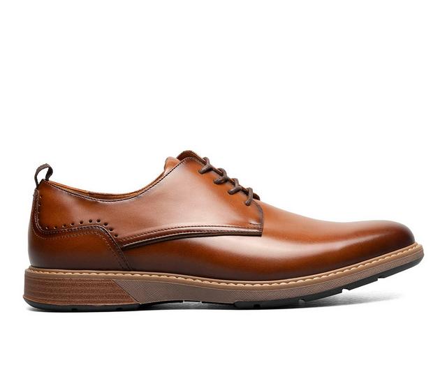 Men's Stacy Adams Pacer Plain Toe Oxford Oxfords in Cognac color
