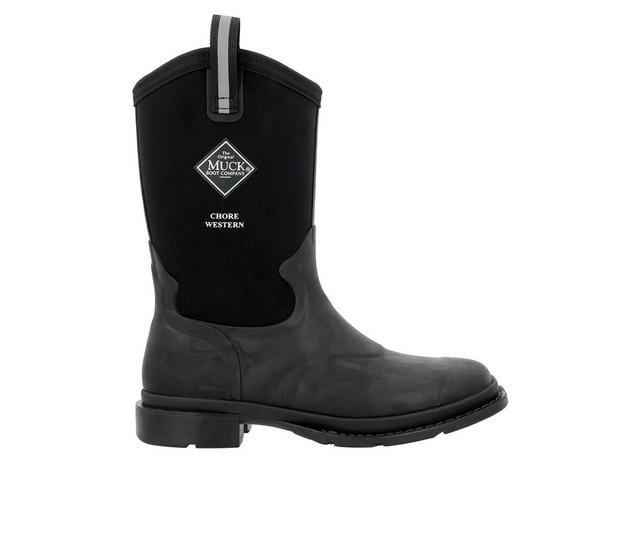 Women's Muck Boots Muck Women's Chore Western Cowboy Boots in Black color