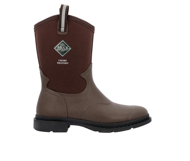 Women's Muck Boots Muck Women's Chore Western Cowboy Boots in Brown color