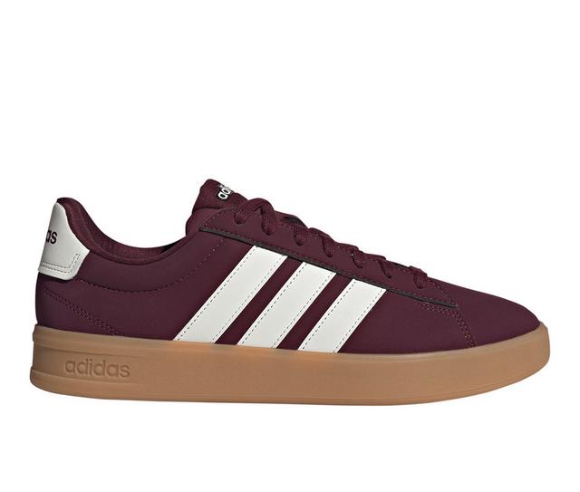 Men's Adidas Grand Court 3.0 Sneakers in Medium Red color