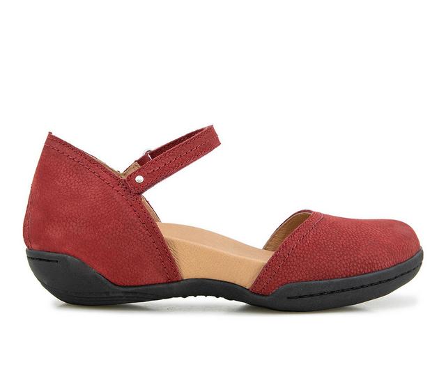 Women's Jambu Margo Flats in Deep Red color