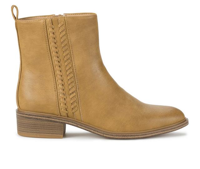 Women's Baretraps Avana Block Heel Bootie Booties in Whiskey color