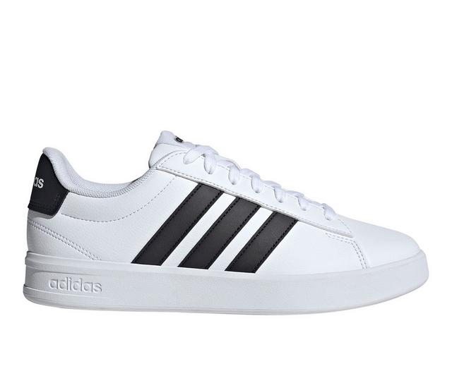 Women's Adidas Grand Court 3.0 Sneakers in White/Black W color