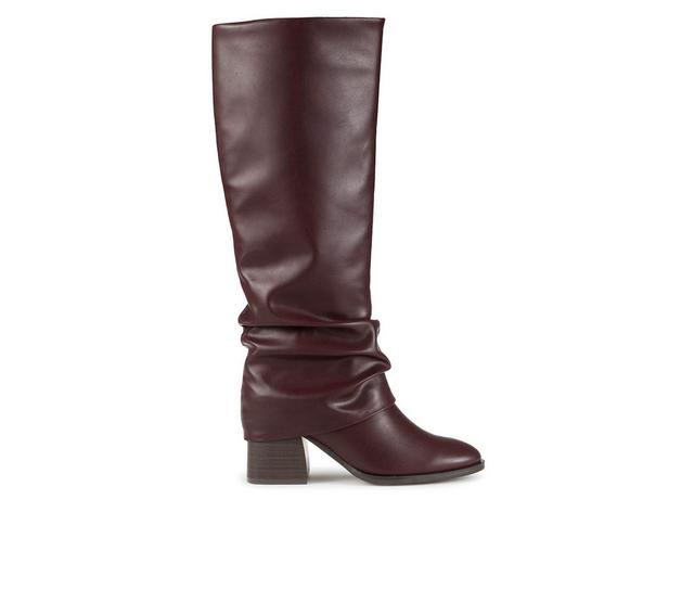 Women's Baretraps Dia Wide Calf Knee High Boots in Bloodstone color