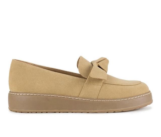 Women's Baretraps Ferdana Moc Toe Slip On Loafers in Whiskey color