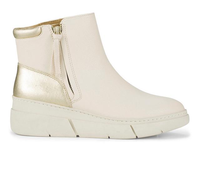 Women's Baretraps Lakelyn Wedge Bootie Booties in Ecru color
