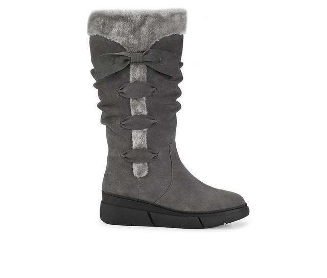 Women's Baretraps Larenna Tall Wedge in Dark Grey Suede color