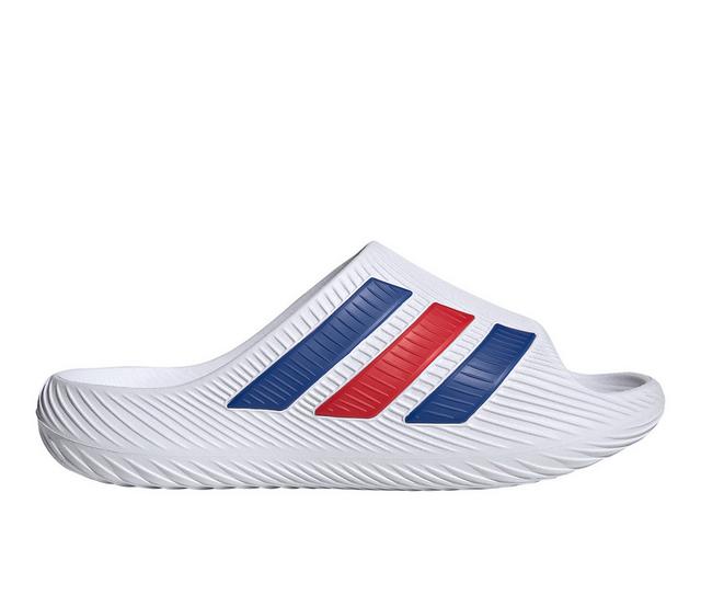 Men's Adidas PureChill Slide Slides in White/Royal color