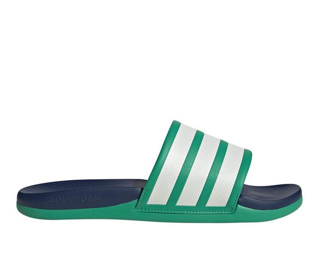 Men's Adidas ADILETTE COMFORT 2.0 Sport Slides in Green color