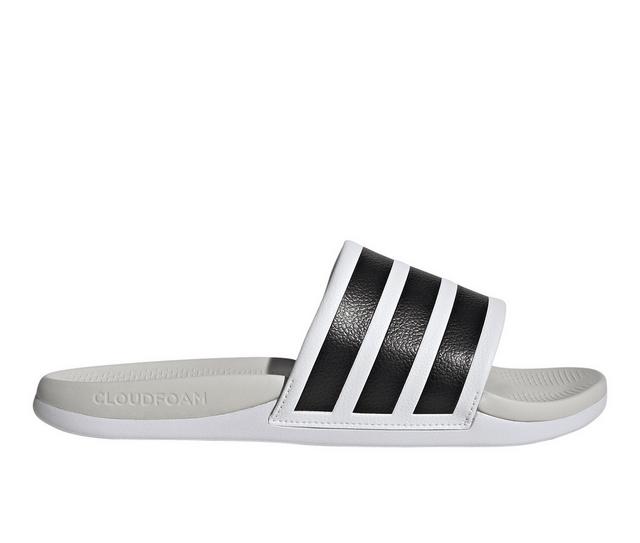 Men's Adidas ADILETTE COMFORT 2.0 Sport Slides in White color