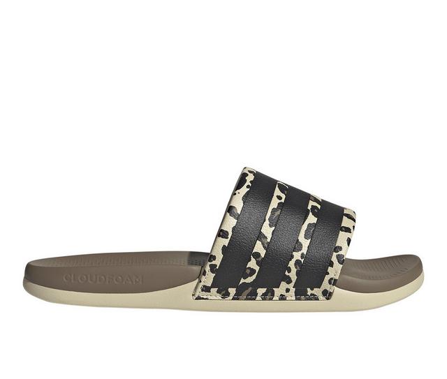 Men's Adidas ADILETTE COMFORT 2.0 Sport Slides in Beige/Khaki color
