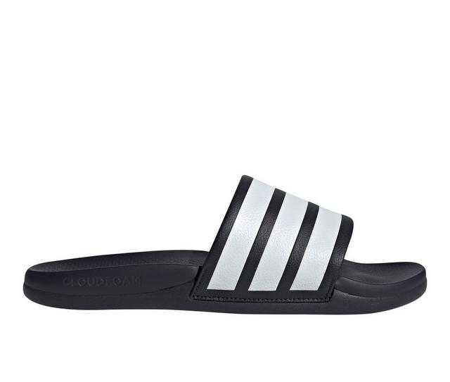 Men's Adidas ADILETTE COMFORT 2.0 Sport Slides in Blue/White color