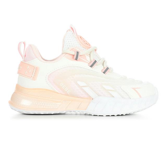 Girls' Bebe Little Kid Blair Casual Sneaker in Cream color