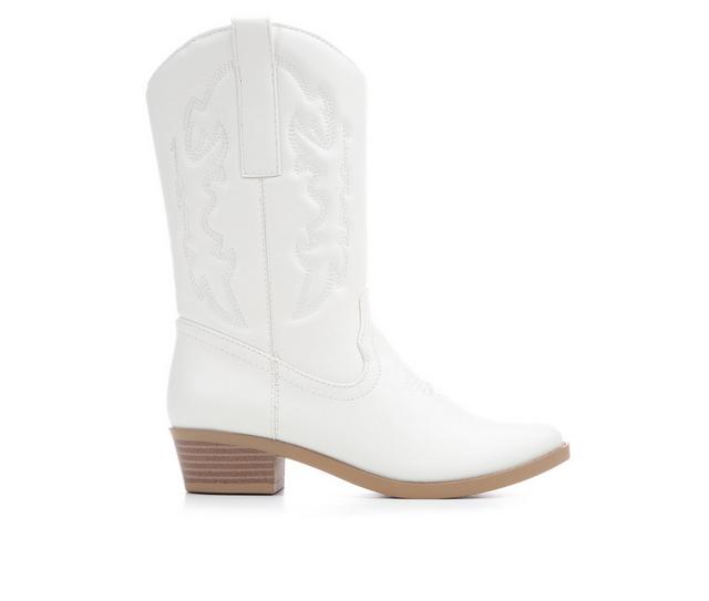 Girls' Soda Little Kid & Big Kid Zadie Cowboy Boots in White color
