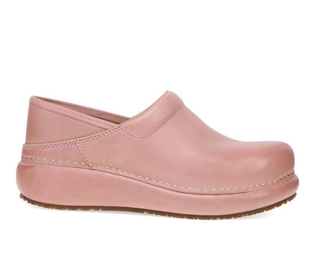 Women's Dansko Platform Pro Clogs in Coral color