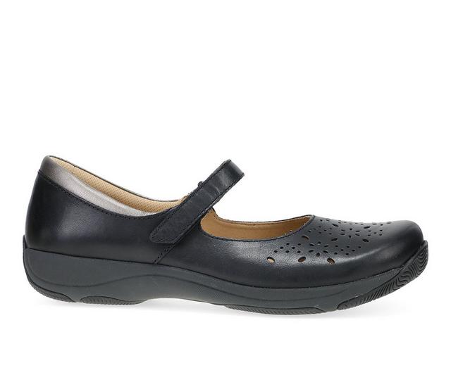 Women's Dansko Stacy Wide Width Flats in Black color