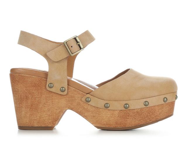 Women's Korks Lapra Platform Clogs in Natural color