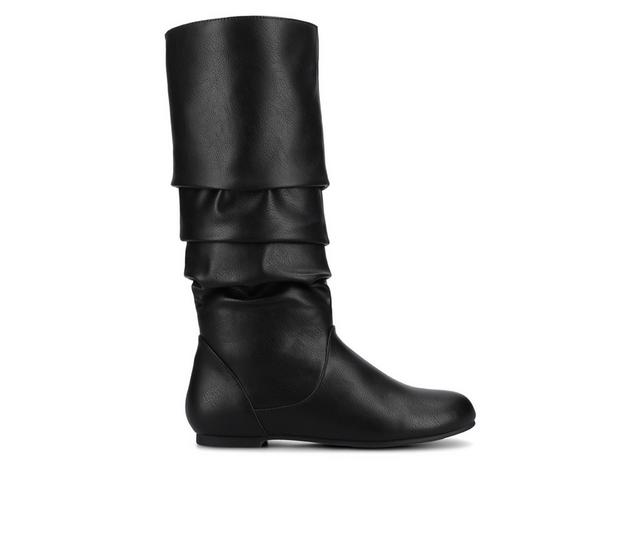 Women's Journee Collection Jayne Wide Width Knee High Boots in Black color