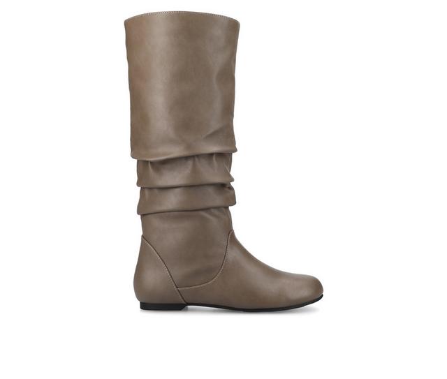 Women's Journee Collection Jayne Wide Width Knee High Boots in Taupe color