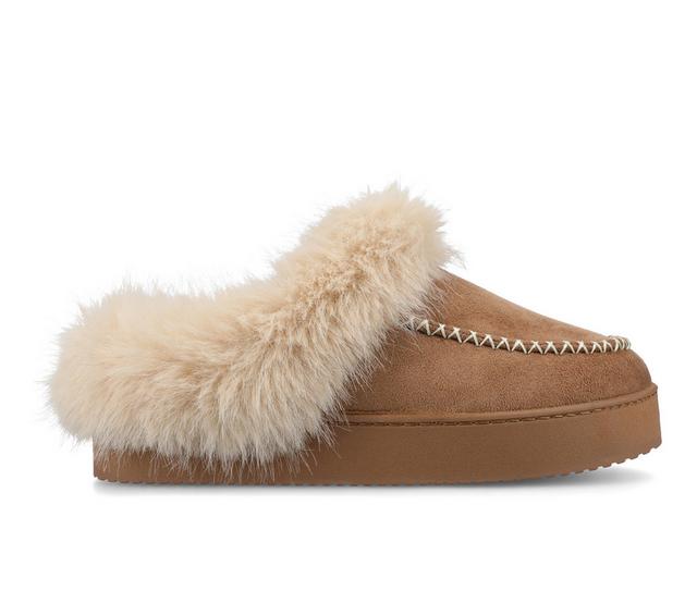 Journee Collection Taran Slippers in Chestnut color