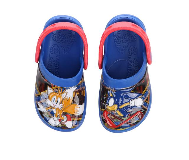 Kids' Nickelodeon Infant Sonic Clog 6-12 in Blue/Red color
