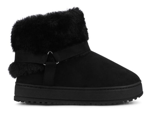 Journee Collection Thada Slipper Booties in Black color