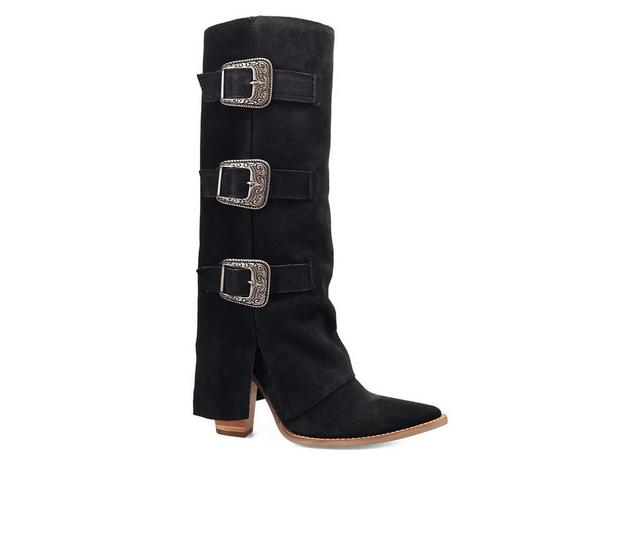 Women's Dingo Boot Buckle Bunny Western Boots in Black color