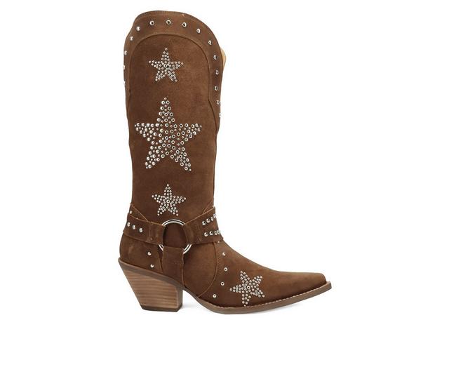 Women's Dingo Boot Lucky Stars Western Boots in Brown color