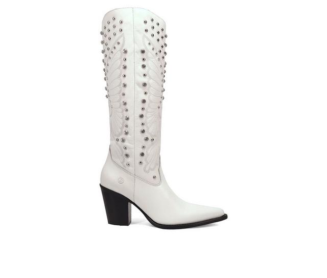 Women's Dingo Boot Diamonds Forever Western Boots in White color