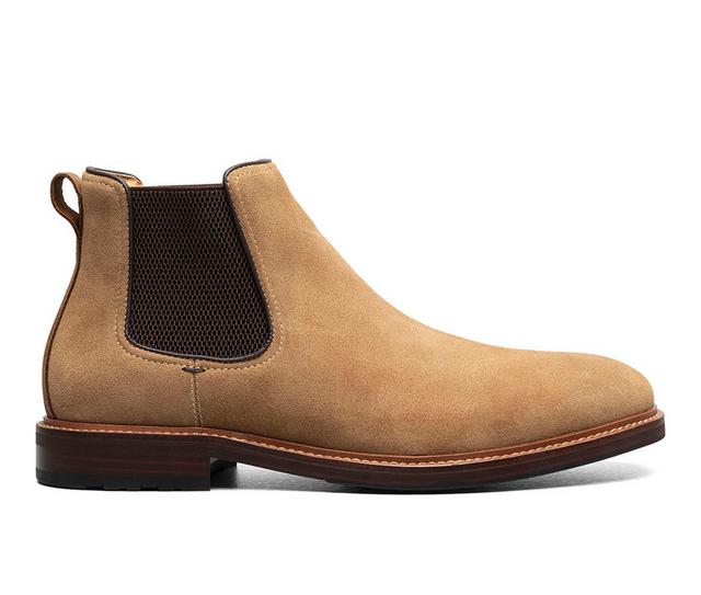 Men's Florsheim Anthem Plain Toe Gore Boot Chelsea Boots in Mocha color