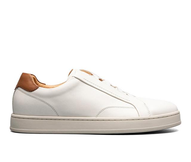 Men's Florsheim Monopoli Elastic Lace to Toe Sneaker Dress Shoes in Cream color
