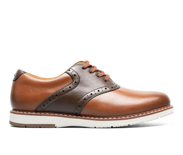 Men's Florsheim Vibe Saddle Toe JR Dress Shoes in Brown/Navy color