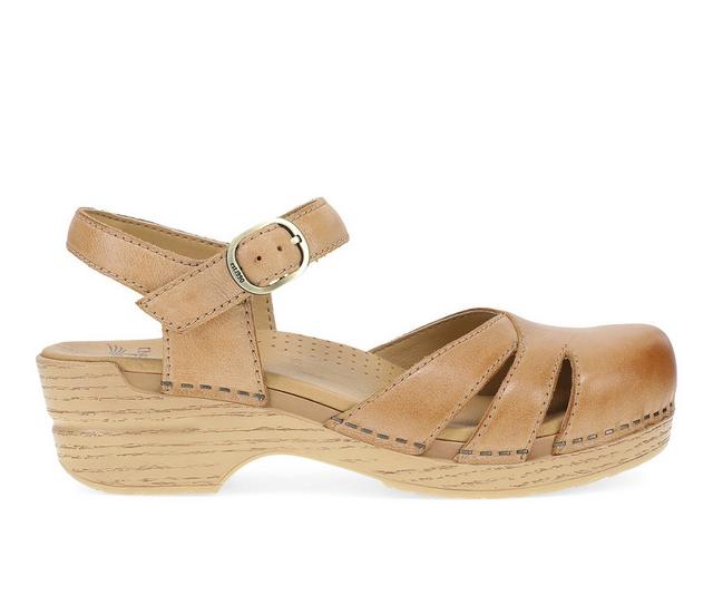 Women's Dansko Margreta Clogs in Honey Distresse color