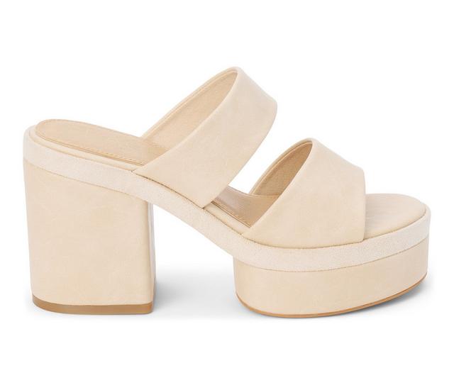 Women's Beach by Matisse Graham Blck Heel Sandals in Natural color