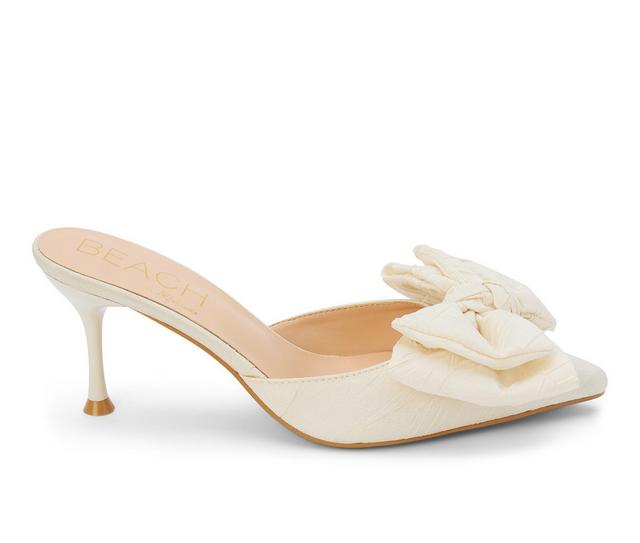 Women's Beach by Matisse Goldie Heeled Mules in Cream color