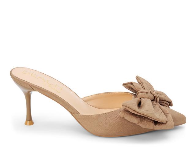 Women's Beach by Matisse Goldie Heeled Mules in Taupe color