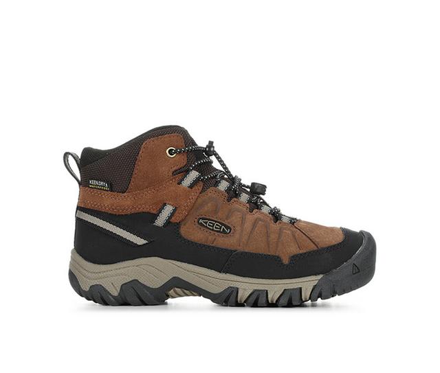 Kids' Keen Outdoor Little Kid & Big Kid Targhee IV Mid Boots in Bison/Brindle color