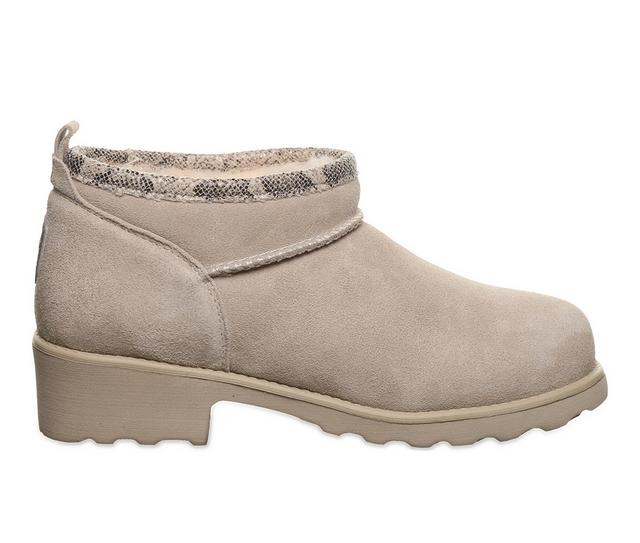 Women's Bearpaw Sienna Booties in Oat Snake Trim color