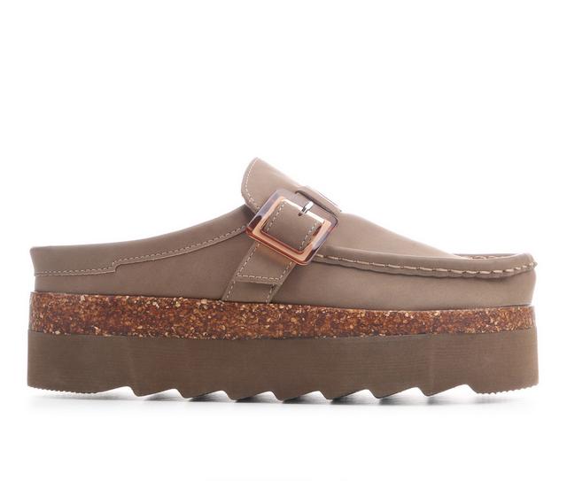 Women's OUTWOODS Sunday-2 Platform Clog in Taupe color