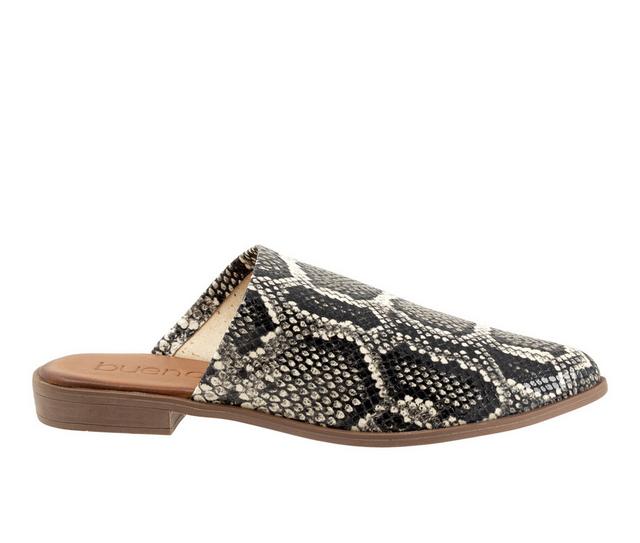 Women's Bueno Bambi Mules in Black Snake color