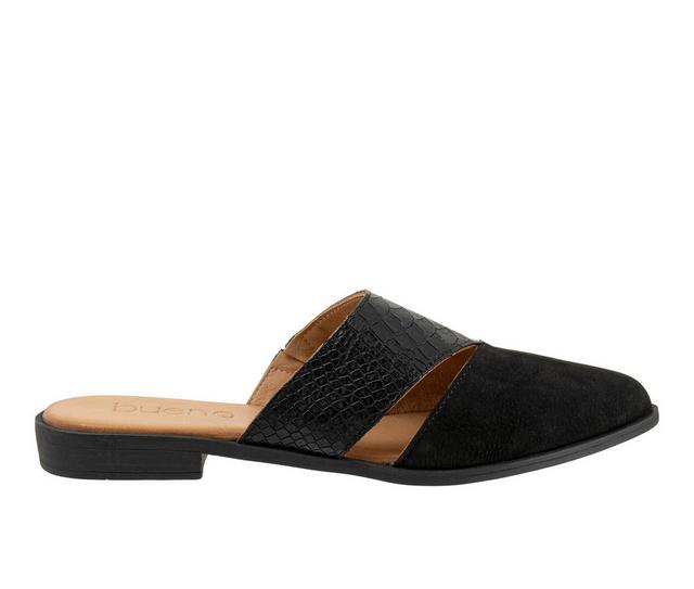 Women's Bueno Blaze Mules in Black Nubuck color
