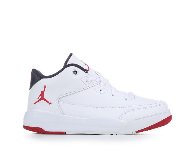 Kids' Jordan Little Kid Flight Origin 3 Basketball Shoes in White/Red/Black color