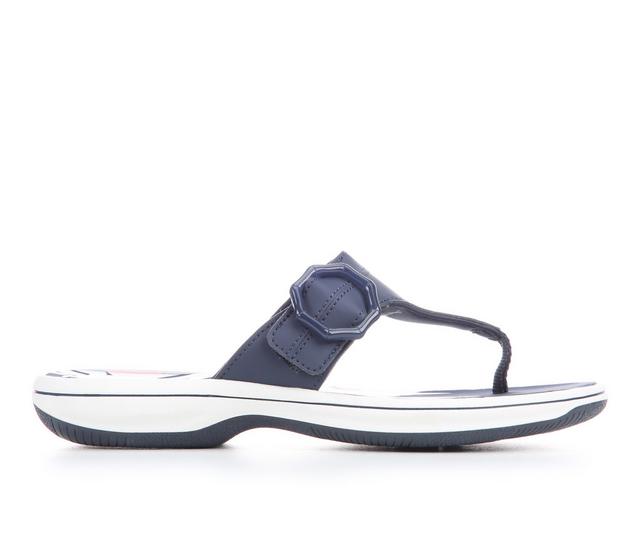 Women's Clarks Breeze Cove Sandals in Navy color