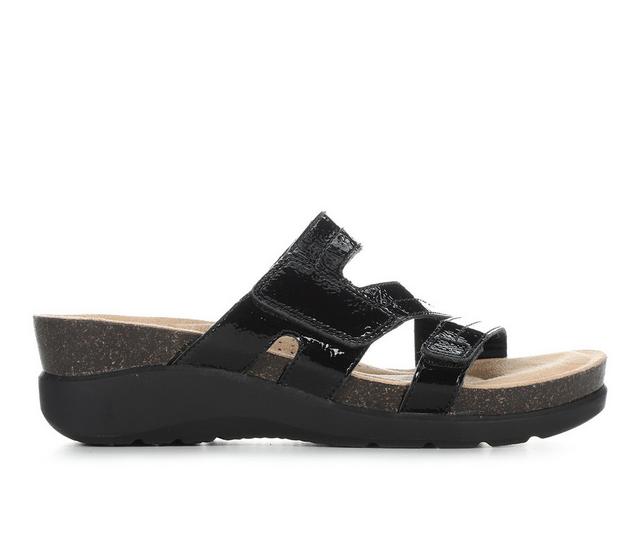 Women's Clarks Calenne Holly Sandals in Black Patent color