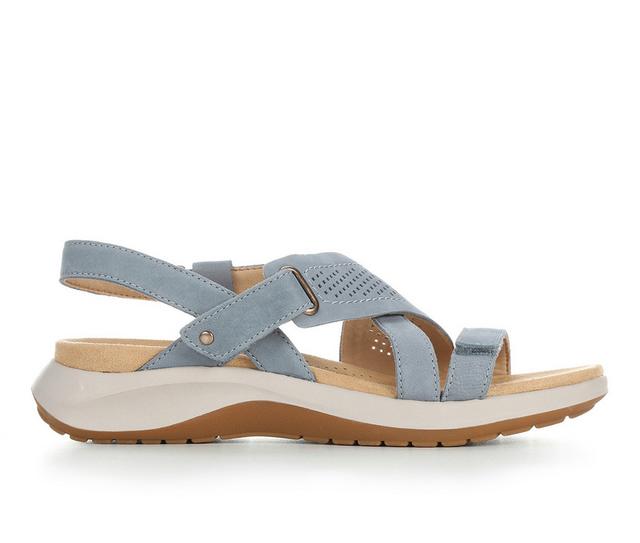 Women's Clarks Maelynn Gem Sandals in Denim Nubuck color